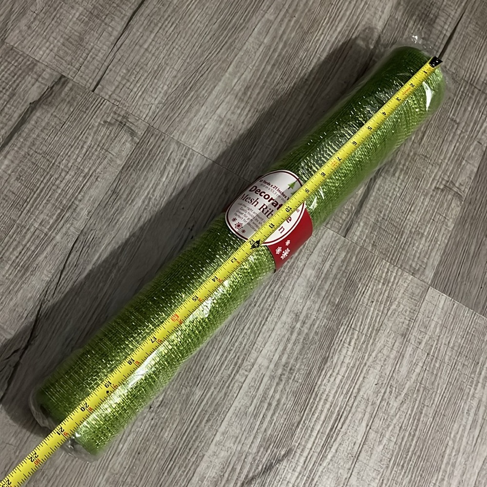 Green Mesh Ribbon Roll - Picture 4 of 5